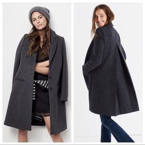 Madewell Teatro Swing Coat - Heather Gray